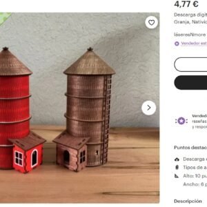 Silo Miniatura de Granja Navideña