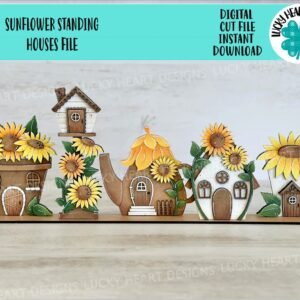 Casitas de Pie con Girasoles (Glowforge)